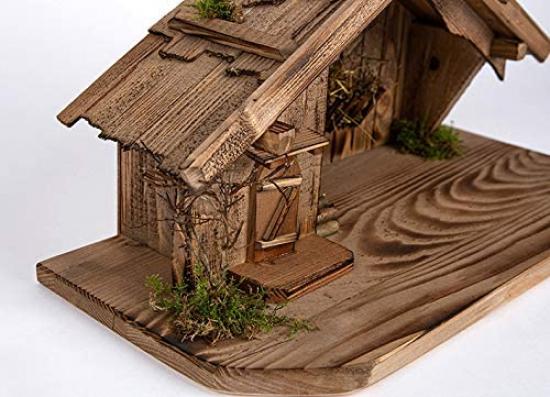 Preview: Nativity Scene (W8) Nativity Stable made of wood by a carpenter – finest workmanship + figures